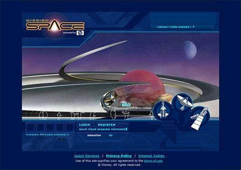 Disney Mission:Space site
