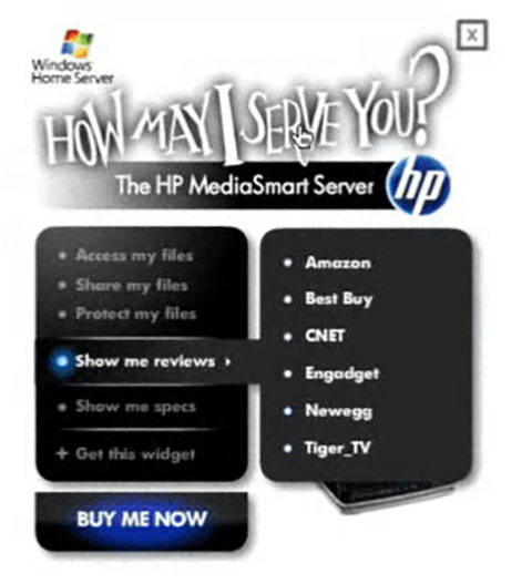 HP MediaSmart widget