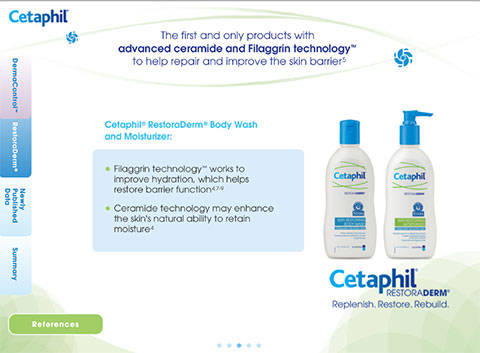 Cetaphil iPad app