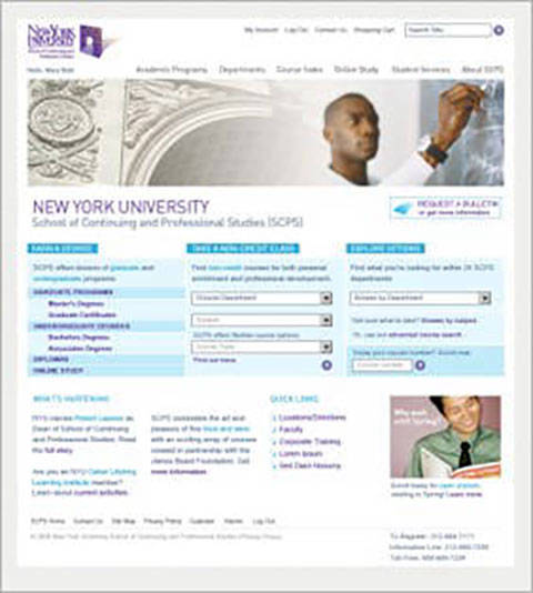 NYU SCPS site